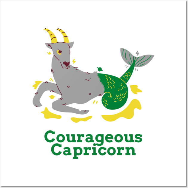 Courageous Capricorn - Astrology Art Wall Art by Lynx Hub